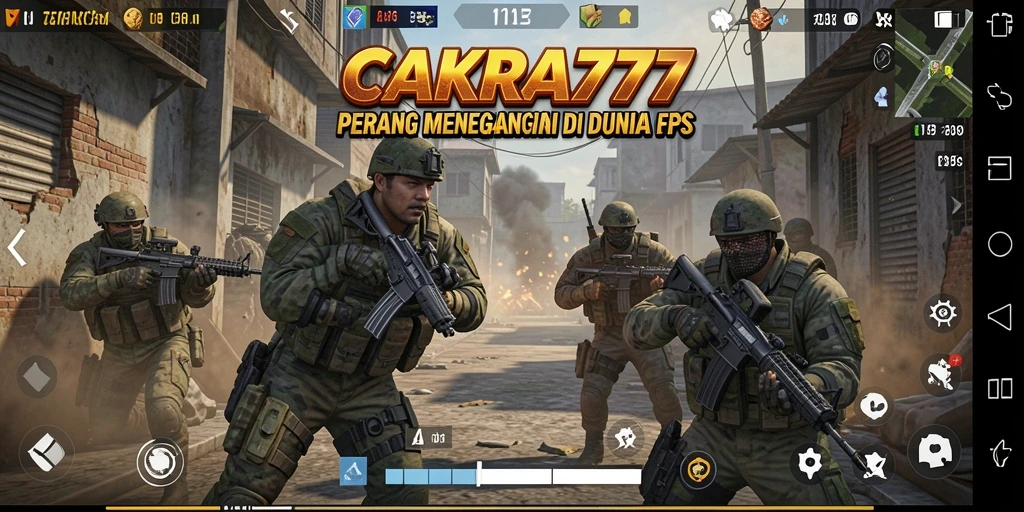 Tampilan menarik gameplay CAKRA777 dalam aksi FPS.