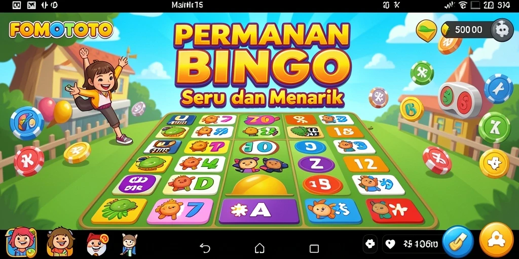 Tampilan gameplay seru di FOMOTOTO sebagai aplikasi Bingo.