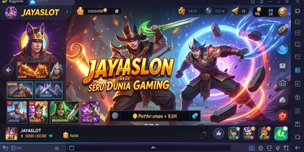 Screenshot gameplay <strong>JAYASLOT</strong> menunjukkan pertarungan seru antara karakter.