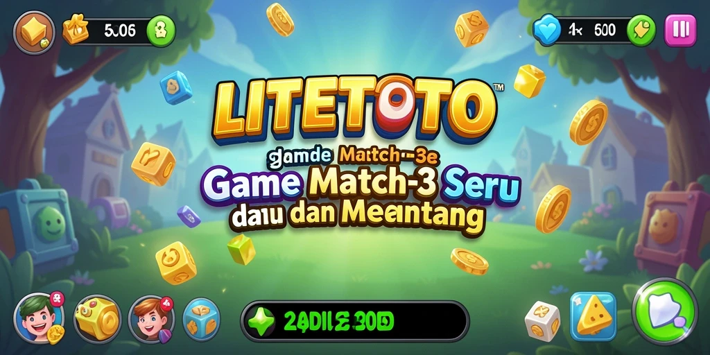 Gameplay seru LITETOTO dengan kombinasi gem Match-3.