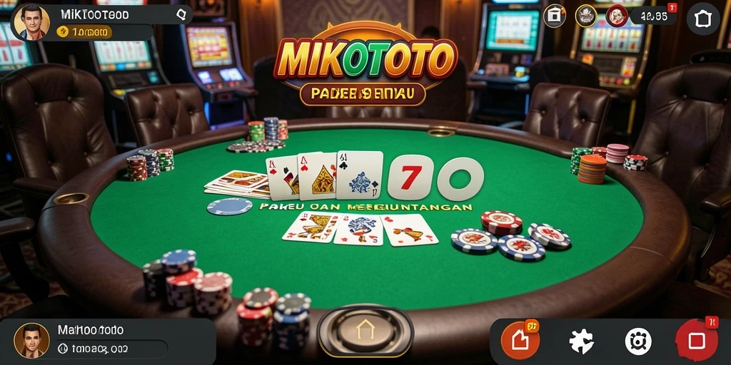 Tampilan gameplay seru di MIKOTOTO yang memperlihatkan momen Poker.