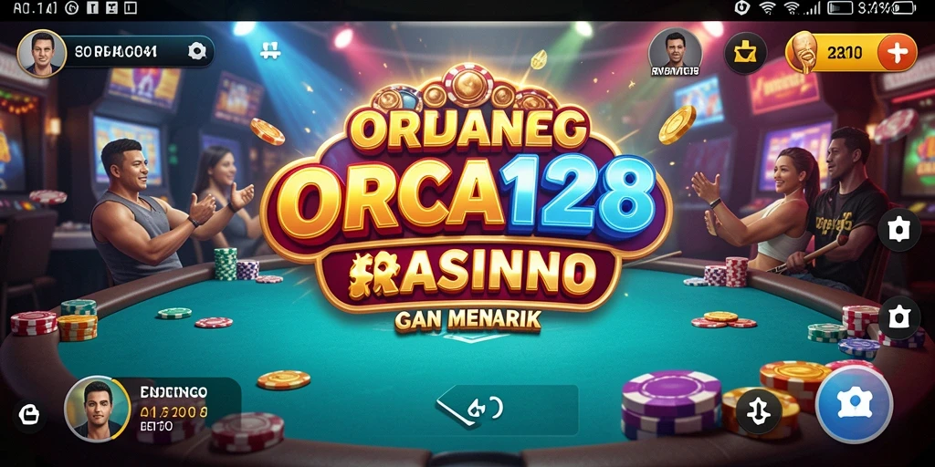 Tampilan seru dari gameplay ORCA128 di kasino mobile.