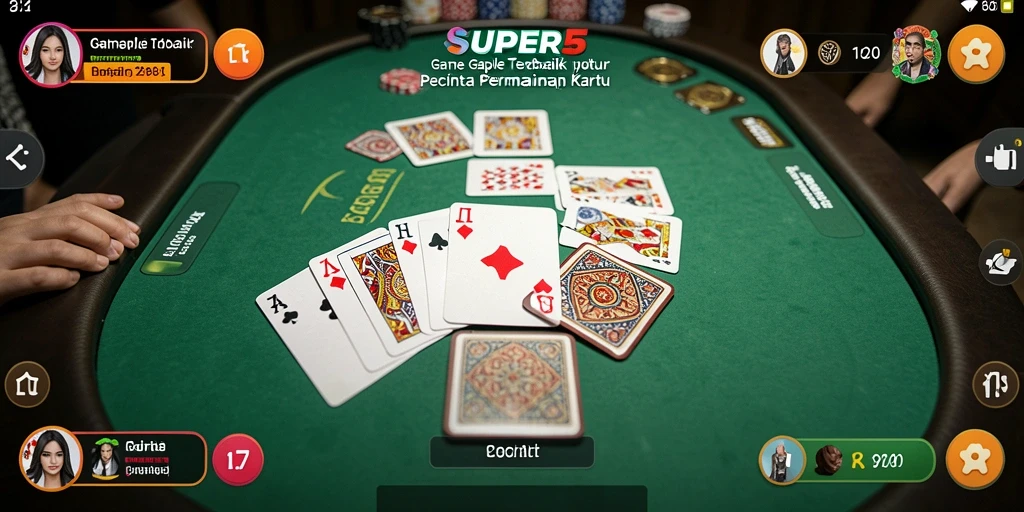 Screenshot utama <strong>SUPER5</strong> menampilkan serunya permainan Gaple.