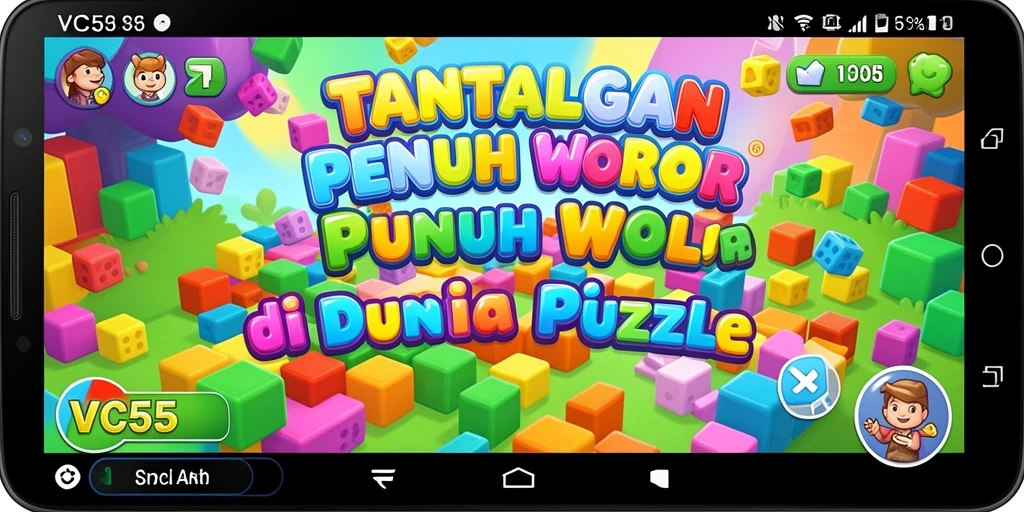 Tampilan gameplay VC55 yang penuh warna dan menghibur.