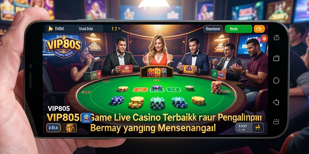 Gameplay menarik di aplikasi Live Casino VIP805 dengan dealer profesional.