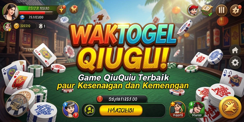 Tampilan menarik gameplay QiuQiu di WAKTOGEL.